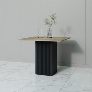 Обеденный стол TRUBIS Wood KVADRAT 90 х 90 см, орех/черный