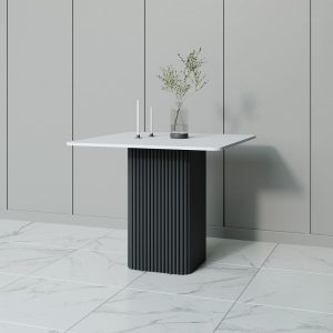 Обеденный стол TRUBIS Wood KVADRAT 90 х 90 см, белый/черный