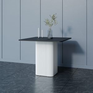 Обеденный стол TRUBIS Wood KVADRAT 90 х 90 см, черный/белый