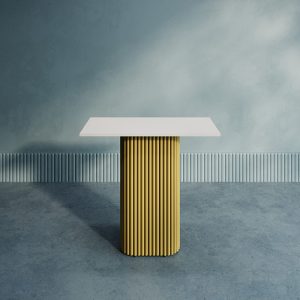 Консоль TRUBIS 80 х 35 см, белый/золотой