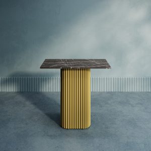 Консоль TRUBIS 80 х 35 см, темный мрамор/золотой