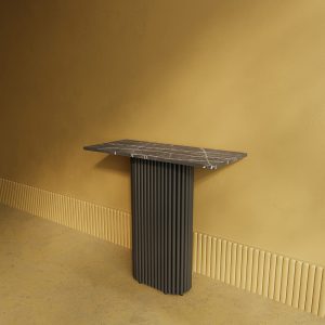 Консоль TRUBIS 80 х 35 см, темный мрамор/черный