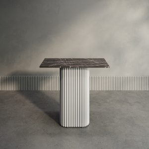 Консоль TRUBIS 80 х 35 см, темный мрамор/белый