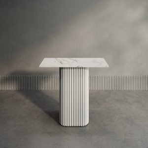 Консоль TRUBIS 80 х 35 см, белый мрамор/белый