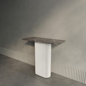 Консоль TRUBIS 80 х 35 см, темный мрамор/белый