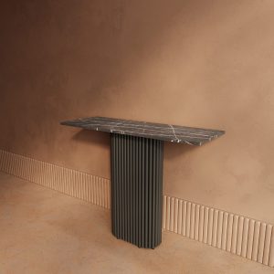 Консоль TRUBIS 100 х 35 см, темный мрамор/черный