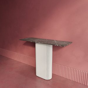 Консоль TRUBIS 100 х 35 см, темный мрамор/белый