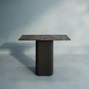 Консоль TRUBIS 100 х 35 см, темный мрамор/черный