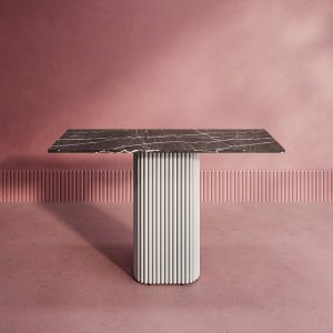 Консоль TRUBIS 120 х 40 см, темный мрамор/белый