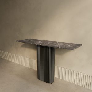 Консоль TRUBIS 120 х 40 см, темный мрамор/черный