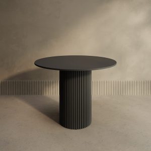 Обеденный стол TRUBIS Wood L D100 см, черный