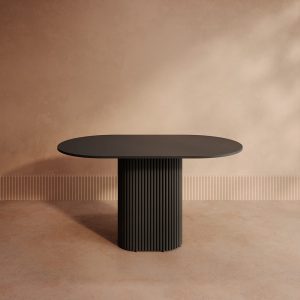 Обеденный стол TRUBIS Wood Oval 140 х 80 см, черный