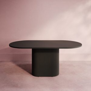 Обеденный стол TRUBIS Wood Oval 180 х 90 см, черный