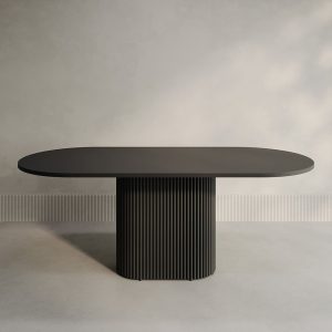 Обеденный стол TRUBIS Wood Oval 200 х 90 см, черный