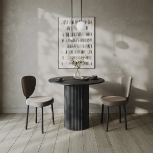 Обеденный стол TRUBIS Wood L D80 см, черный