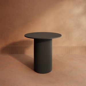 Обеденный стол TRUBIS Wood L D80 см, черный