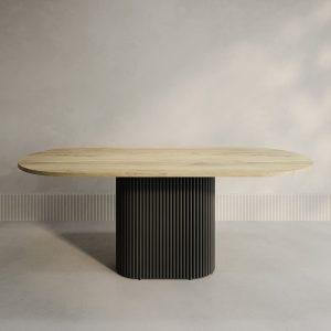 Обеденный стол TRUBIS Wood Oval 200 х 90 см, орех/черный