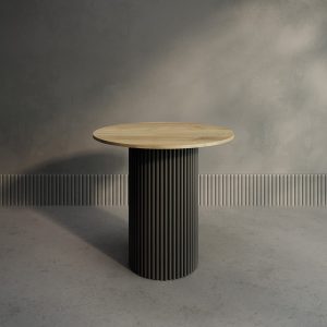 Обеденный стол TRUBIS Wood L D80 см, орех/черный