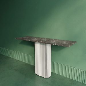 Консоль TRUBIS 120 х 40 см, темный мрамор/белый