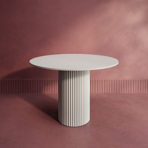 Обеденный стол TRUBIS Wood L D110 см, белый