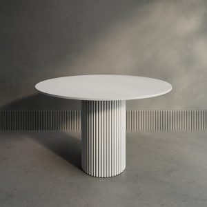 Обеденный стол TRUBIS Wood L D120 см, белый