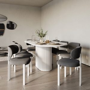 Обеденный стол TRUBIS Wood Oval 180 х 90 см, белый