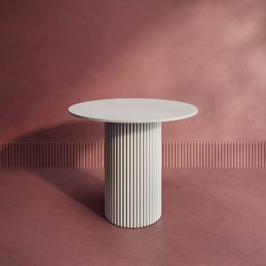 Обеденный стол TRUBIS Wood L D90 см, белый