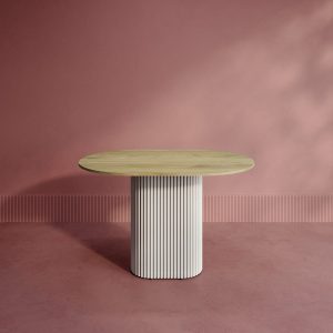 Обеденный стол TRUBIS Wood Oval 120 х 80 см, орех/белый