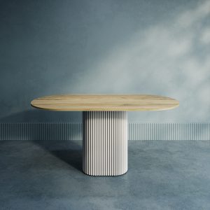 Обеденный стол TRUBIS Wood Oval 160 х 80 см, орех/белый