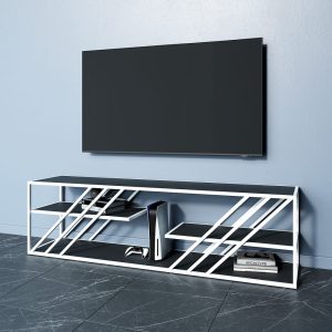 Тумба LATTISO черный/белый, 194.2 х 43.2 см