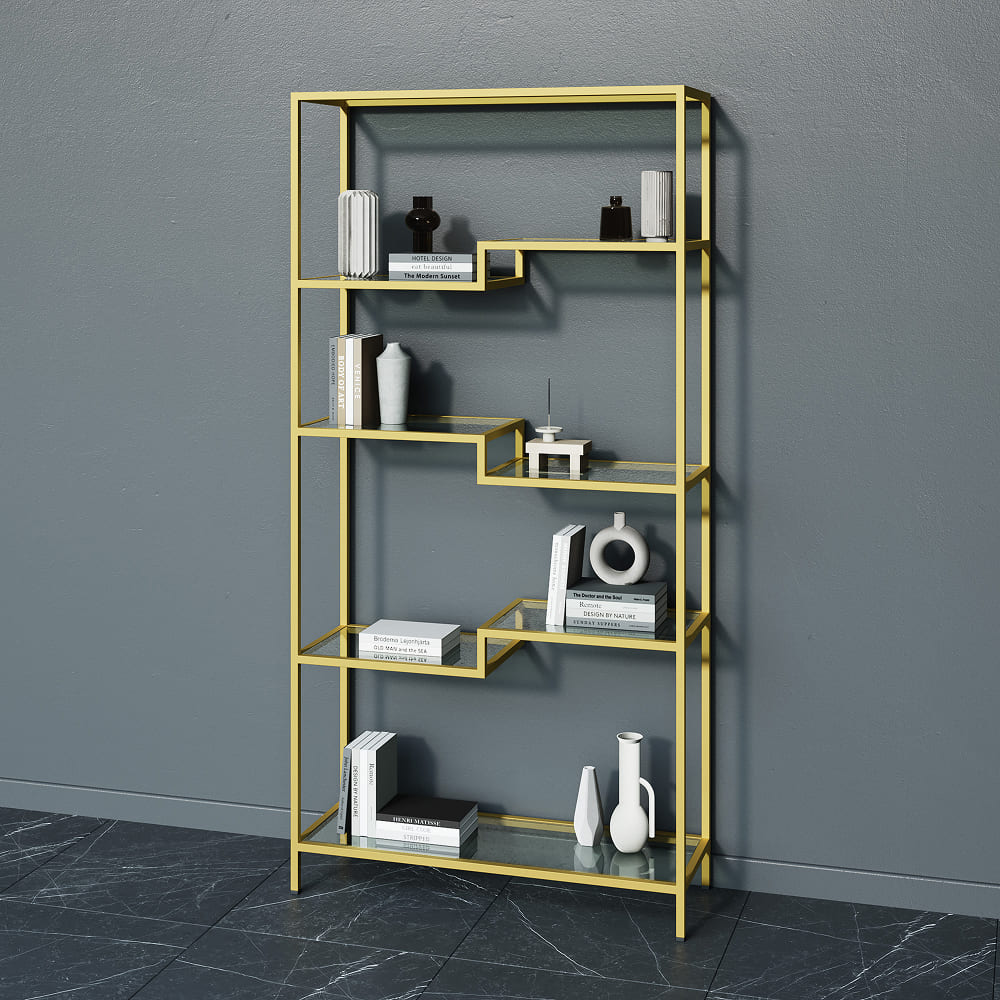 Стеллаж LEVELIS золотой, 200 х 100 см