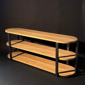 Тумба орех/черный, 154 х 40 см