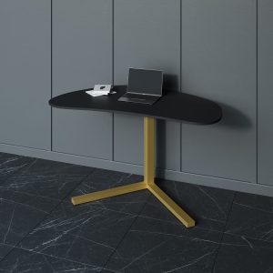 Рабочий стол PINGUM Wood черный/золотой, 128 х 71.5 см