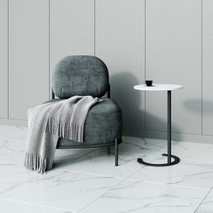 Журнальный столик HORSIX Wood 40 х 40 см, белый/черный