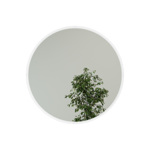 Зеркало в белой раме RAUNTEL L, 101 х 101 см