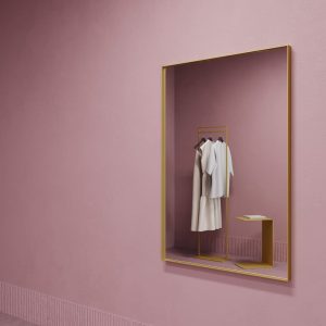 Зеркало в золотой раме HALFEO S Slim, 120 х 80 см