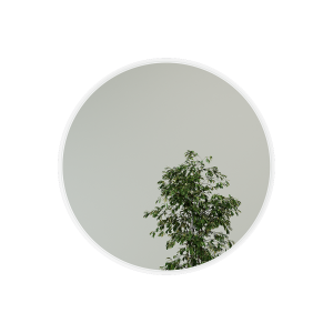 Зеркало в белой раме RAUNTEL L, 101 х 101 см