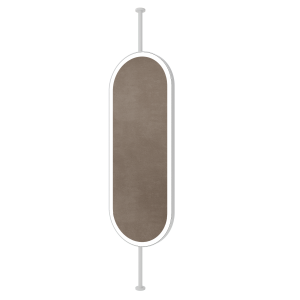 Зеркало в белой раме VERUF M LED