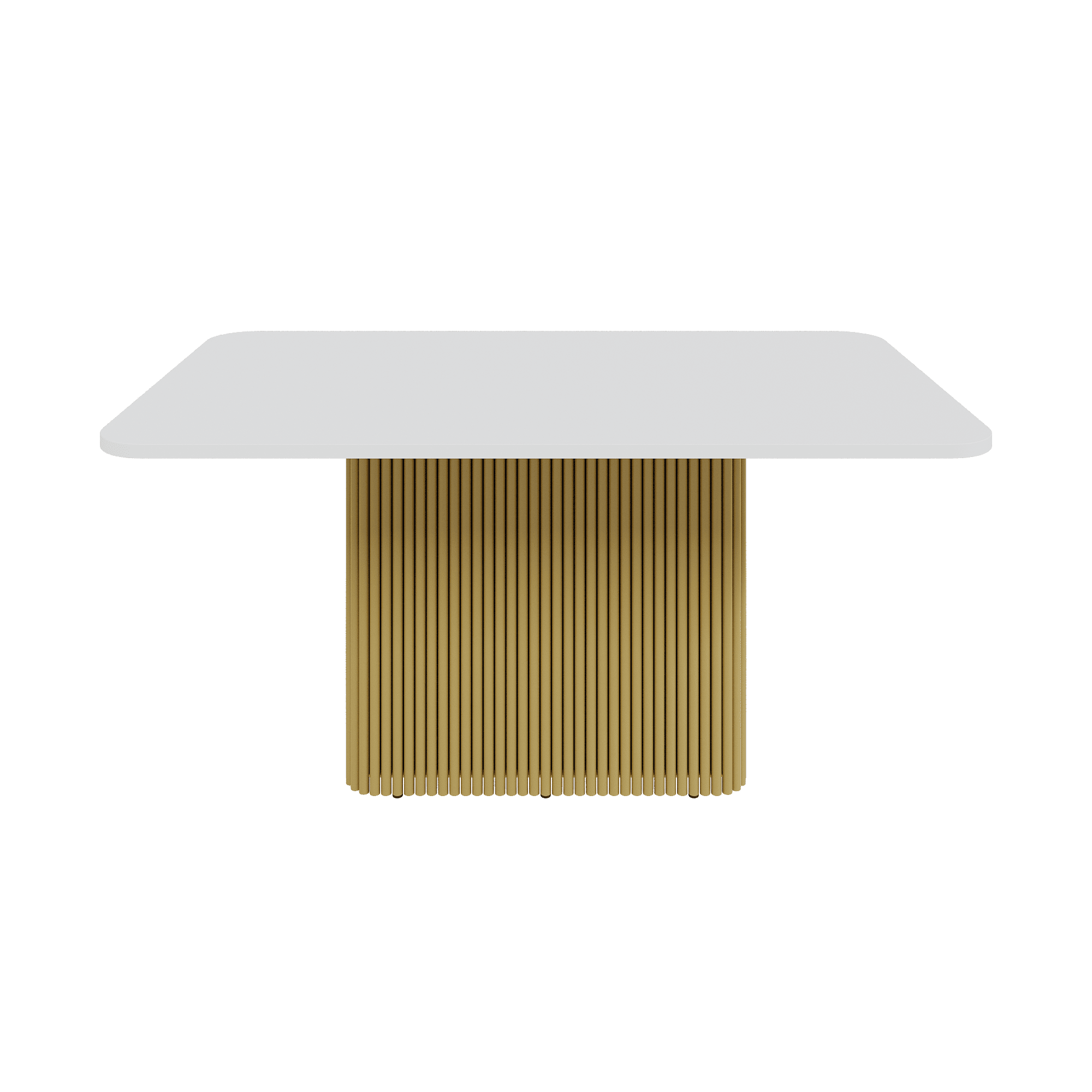 Обеденный стол TRUBIS Wood Rectangle 160 х 80 см, белый/золотой