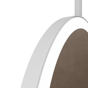 Зеркало в белой раме VERUF L LED