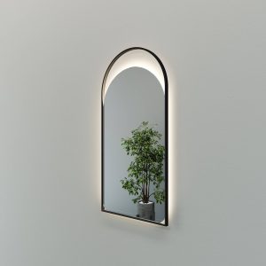 Зеркало в черной раме с нейтральной подсветкой ARKELO LED, 102 x 52 см