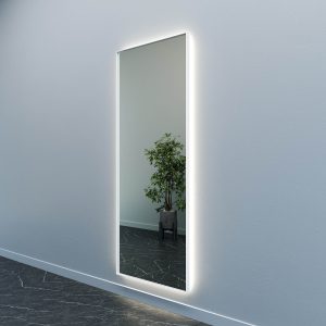 Зеркало в белой раме с нейтральной подсветкой HALFEO XL Slim LED, 200 x 80 см