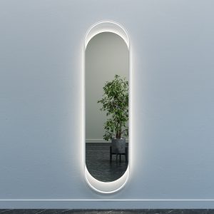 Зеркало в белой раме с нейтральной подсветкой, EVELIX L LED, 178 х 48 см