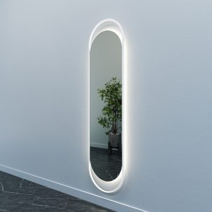 Зеркало в белой раме с нейтральной подсветкой, EVELIX L LED, 178 х 48 см
