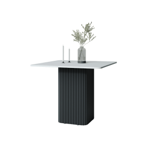 Обеденный стол TRUBIS Wood KVADRAT 90 х 90 см, белый/черный