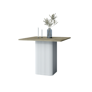 Обеденный стол TRUBIS Wood KVADRAT 90 х 90 см, орех/белый