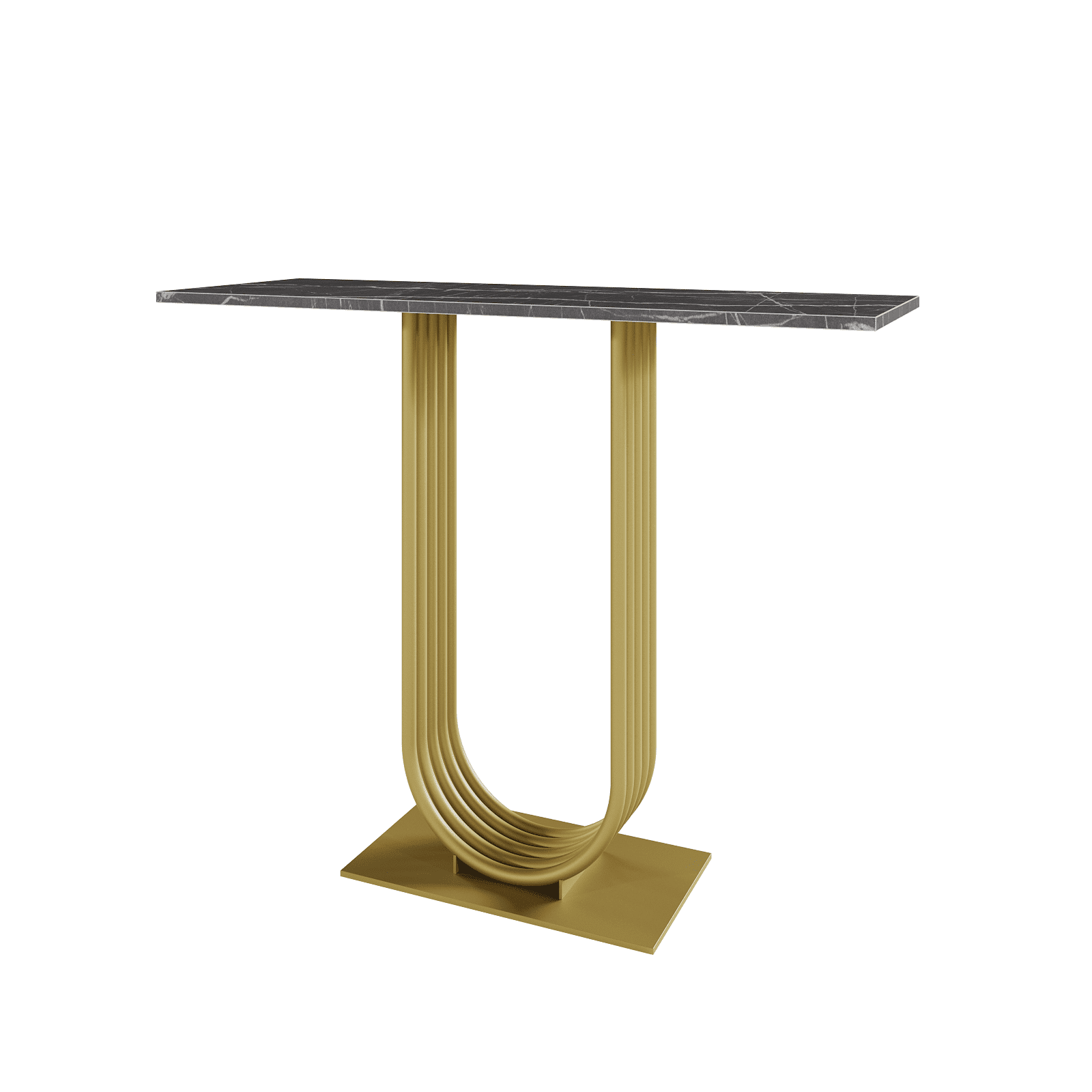 Консоль ARFEO 100 х 35 см, темный мрамор/золотой