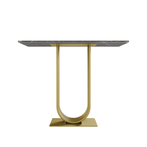 Консоль ARFEO 100 х 35 см, темный мрамор/золотой