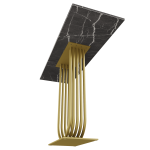 Консоль ARFEO 120 х 40 см, темный мрамор/золотой