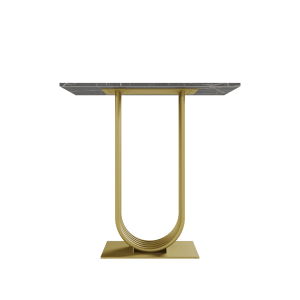 Консоль ARFEO 80 х 35 см, темный мрамор/золотой